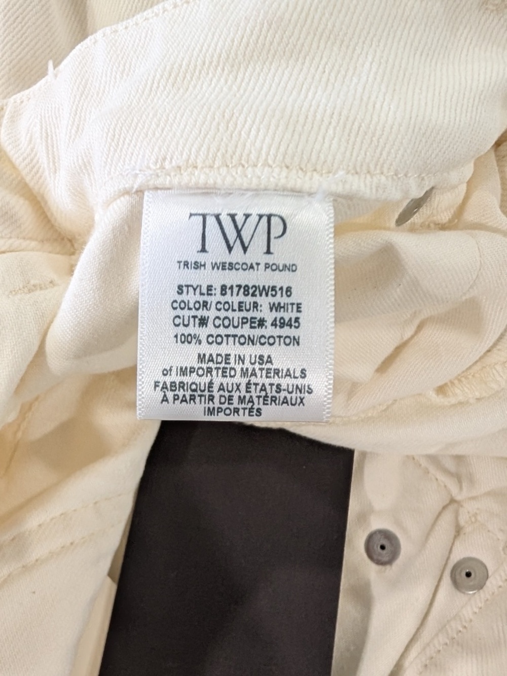 TWP Boxy Relaxed Denim Shorts White Size 24 Bermuda Straight Leg NWT $395 - Picture 6 of 14